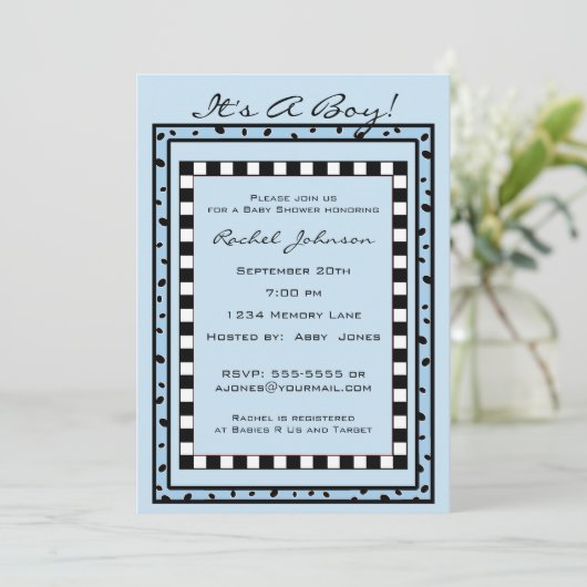 Personalisierte Kinderdusche Einladung (Stehend Vorderseite)