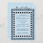 Personalisierte Kinderdusche Einladung (Vorne/Hinten)