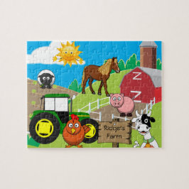 Personalisierte Kinderfarm Puzzle