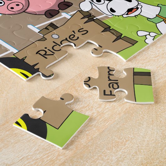 Personalisierte Kinderfarm Puzzle (Seite)