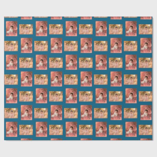 Personalisierte Kinderfoto-Vorlage Geschenkpapier (Flach)