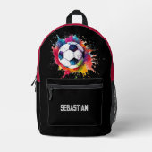 Personalisierte Kinderfußball Bedruckter Rucksack (Vorderseite)