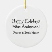 Personalisierte Kindergärtnerin-Verzierung Keramikornament (Hinten)
