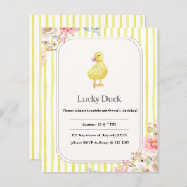 personalisierte Kindergeburtstag-Karte mit Ente