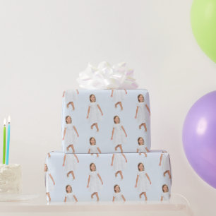 Personalisierte Kindergeburtstags-Foto-Geschenkver Geschenkpapier