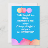 Personalisierte KinderGeburtstagskarte Dankeskarte (Rückseite)