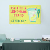 Personalisierte Kinderhelle Limonade-Stand-Fahne Banner (Messeveranstaltung)