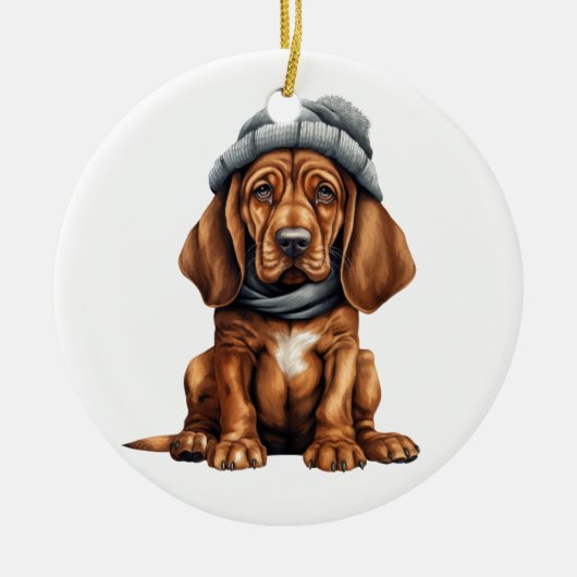 Personalisierte Kinderhunde Kunst Keramik Ornament (Vorne)