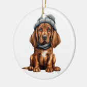 Personalisierte Kinderhunde Kunst Keramik Ornament (Links)