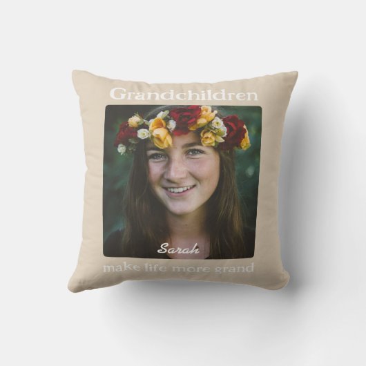 Personalisierte Kinderkissen Kissen für Großeltern (Rückseite)