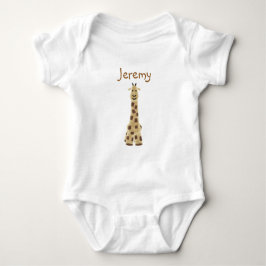 Personalisierte Kinderkleidung - Giraffe Baby Strampler
