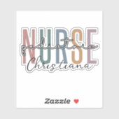 Personalisierte Kinderkrankenversorgung | Retro Pe Aufkleber (Blatt)