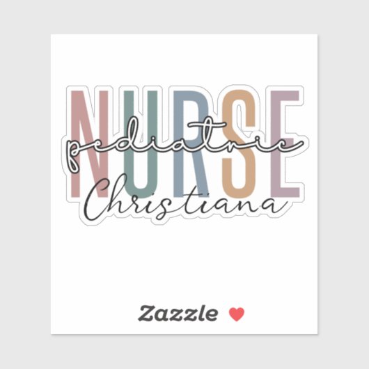 Personalisierte Kinderkrankenversorgung | Retro Pe Aufkleber (Blatt)