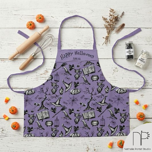 Personalisierte Kinderkrippe zu Halloween Schürze