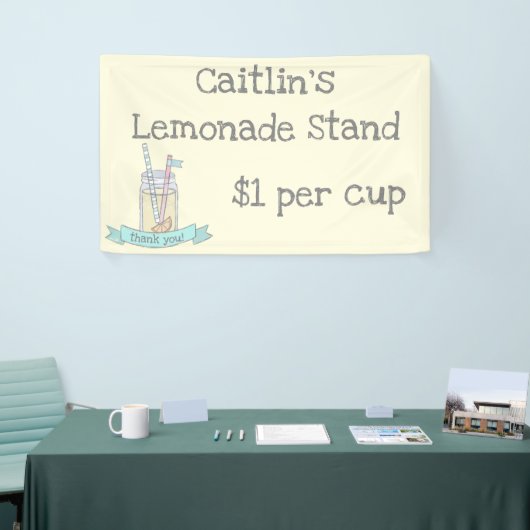 Personalisierte Kinderlimonade-Stand-Fahne Banner (Messeveranstaltung)