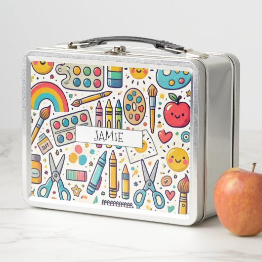 Personalisierte Kinderschulkunst Metall Brotdose (Beispiel)