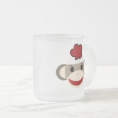 Personalisierte Kindersocken-Affe-Tasse Mattglastasse (VorderseiteRechts)