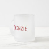 Personalisierte Kindersocken-Affe-Tasse Mattglastasse (Vorderseite Links)