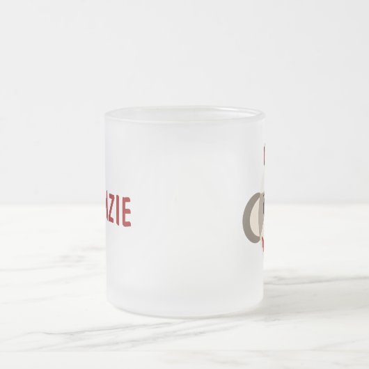 Personalisierte Kindersocken-Affe-Tasse Mattglastasse (Mittel)