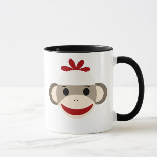 Personalisierte Kindersocken-Affe-Tasse Tasse