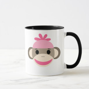 Personalisierte Kindersocken-Affe-Tasse Tasse
