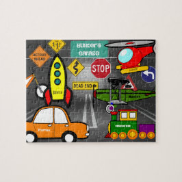 Personalisierte Kinderträumgarage Puzzle