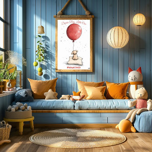 Personalisierte Kinderzimmer-Kunst – Welpe auf ein Poster