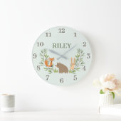 Personalisierte Kinderzimmer-Uhr Große Wanduhr (Zuhause)