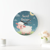 Personalisierte Kinderzimmer Uhr - Schafweidennach (Zuhause)