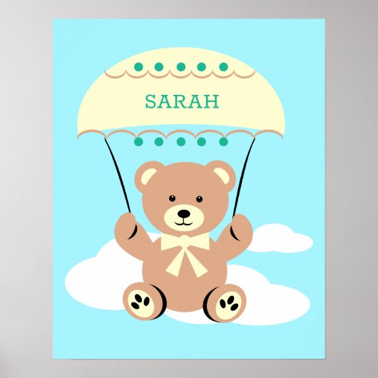 Personalisierte Kinderzimmer-Wandkunst Poster (Vorne)