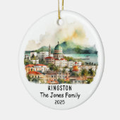 Personalisierte Kingston Ornament, Jamaika Keramik Ornament (Links)