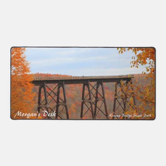 Personalisierte Kinzua Bridge Staat Park Bridge Schreibtischunterlage (Vorderseite)
