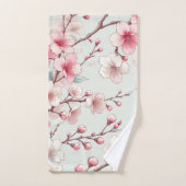 Personalisierte Kirschblüte Badhandtuch Set (Handtuch)