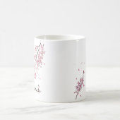 Personalisierte Kirschblüte mit individuellem Name Kaffeetasse (Mittel)