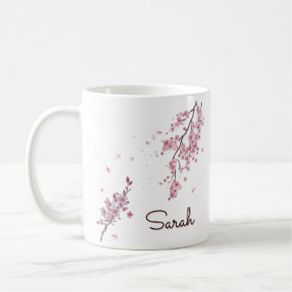 Personalisierte Kirschblüte mit individuellem Name Kaffeetasse