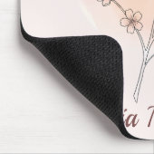 Personalisierte Kirschblüten-Blumen Custom Name Mousepad (Ecke)