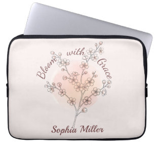 Personalisierte Kirschblüten-Blumen mit individuel Laptopschutzhülle