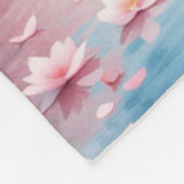 Personalisierte Kirschblüten-Kanaldecke Fleecedecke (Ecke)