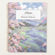 Personalisierte Kirschblüten Pastell Wasserfarbe