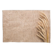 Personalisierte Kissen Hüllen Weizen auf Burlap Sa Kissenbezug (Vorderseite-Links)