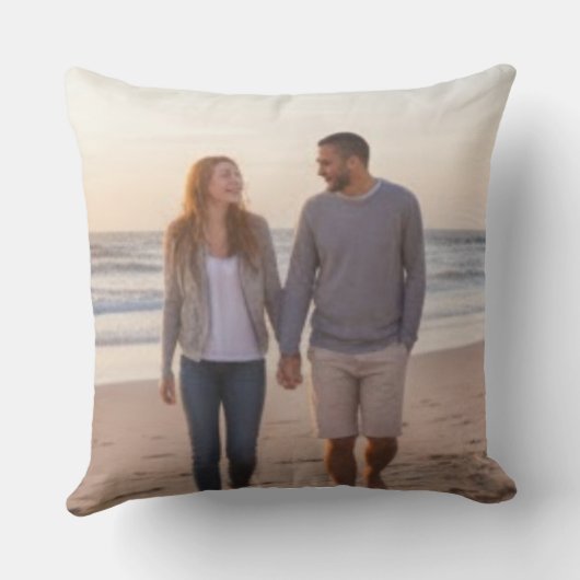 Personalisierte Kissenhülle mit Collage für Paare Kissen (Rückseite)