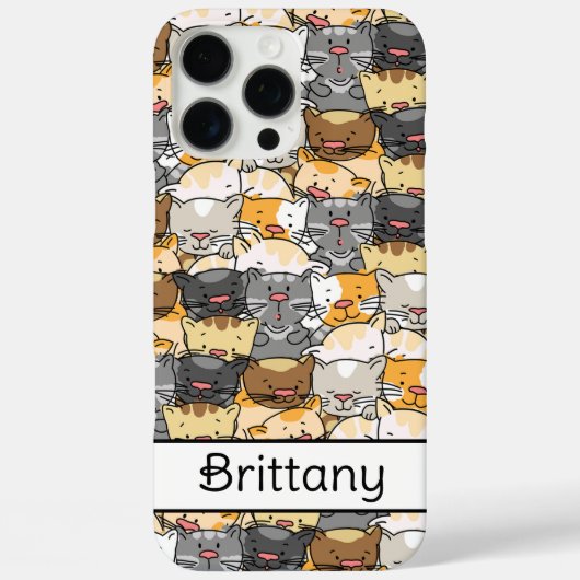 Personalisierte Kitty Katzen Case-Mate iPhone Hülle (Rückseite)