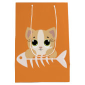 Personalisierte Kitty-Katzen-Geburtstagsgeschenk Mittlere Geschenktüte (Rückseite)