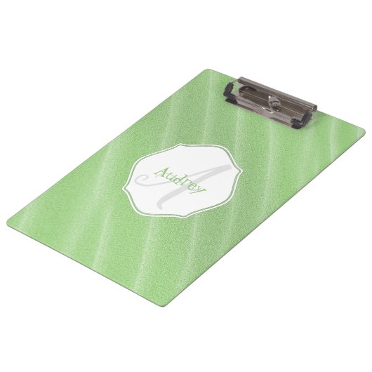 Personalisierte Klappe "Green Sand Ripples" Klemmbrett (Schrägansicht)