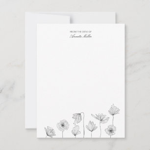 Personalisierte Klappkarte mit Mohnblumen-Motiv Mitteilungskarte