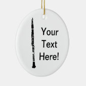 Personalisierte Klarinette Keramikornament (Rechts)