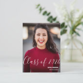 Personalisierte Klasse 2024 Name des Graduate Foto Ankündigungspostkarte (Stehend Vorderseite)