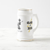 PERSONALISIERTE KLASSE 2025 ABSCHLUSS DABBING MALE BIERGLAS (VorderseiteRechts)