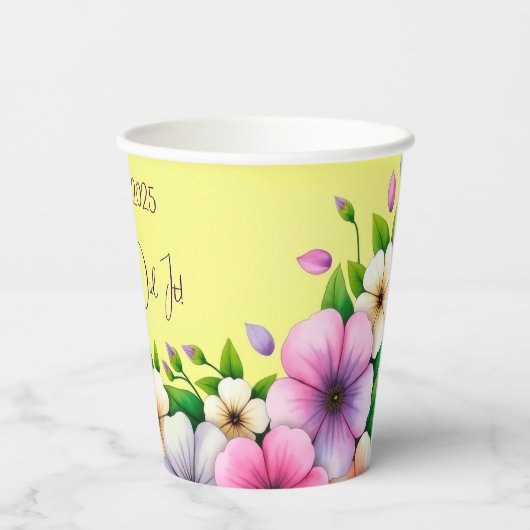 Personalisierte Klasse 2025 Pappbecher (Rückseite)