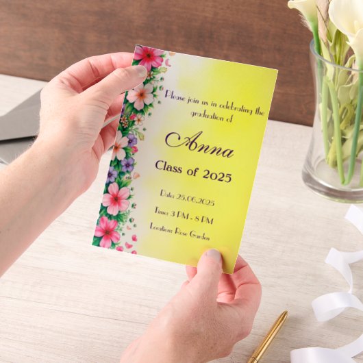 Personalisierte Klasse 2025 Pergament Einladungen (Handgehalten)